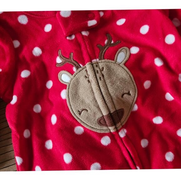 Carter's Christmas Infant Girl Footie Bundle sz 3M - Picture 5 of 5